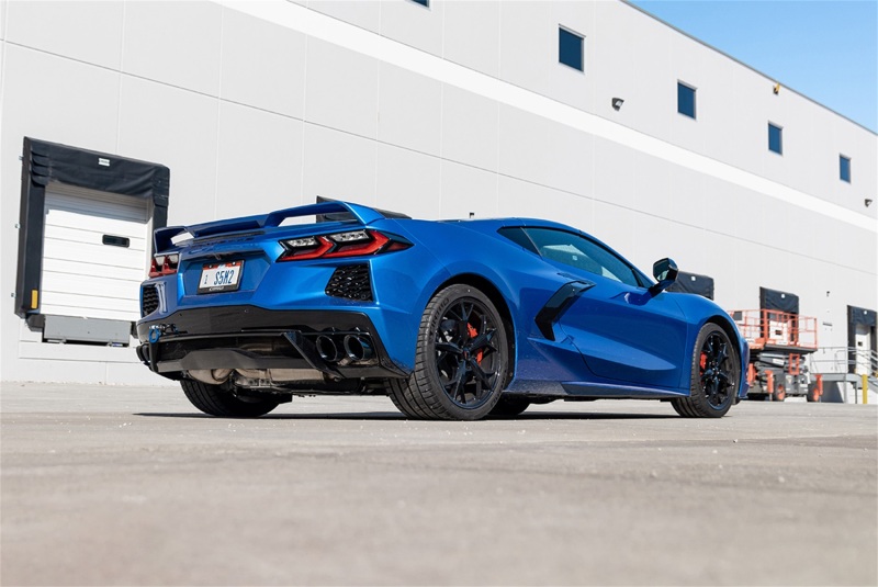 Chevrolet Corvette C8 Performance Exhaust - Rear - CORSA Performance - Cat Back, Dual Rear Exit, NPP, 4.5in Pro-Series Tips - Black PVD - `20-`26